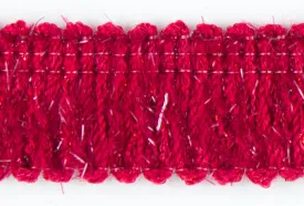 1"  Red Metallic Fringed Trim