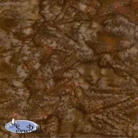 45" Batik Rayon - Hand Dyed - Brown Bark  [ 57" CUT ONLY ]