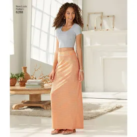 6288 Misses' Pull on Knit Skirts
