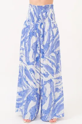 Abstract Print Wide Leg Pant