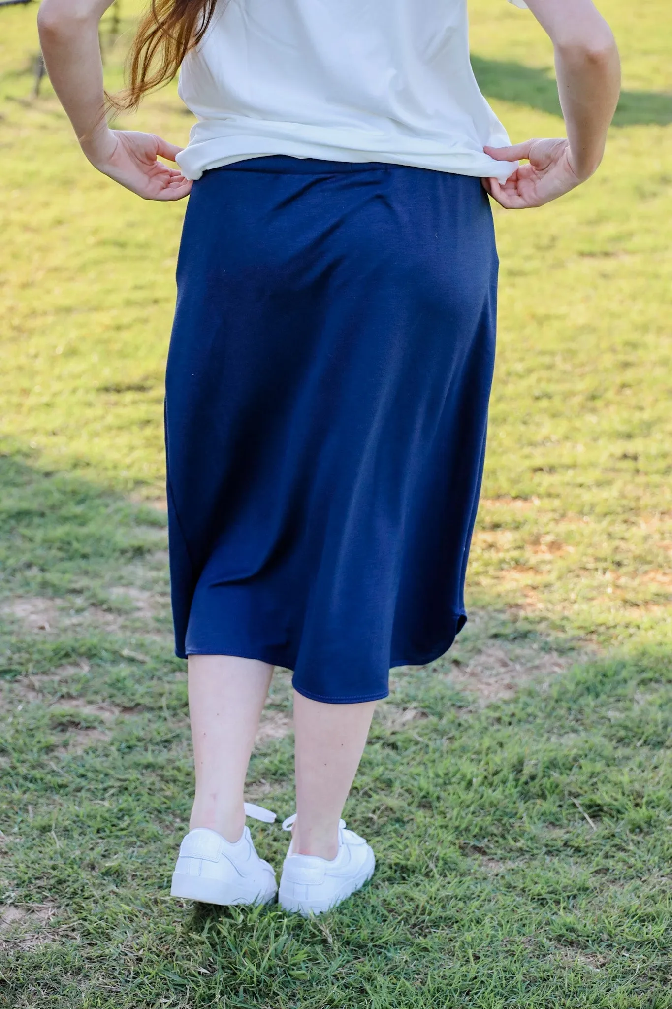 Ada Faye - Jane Drawstring Skirt - Navy