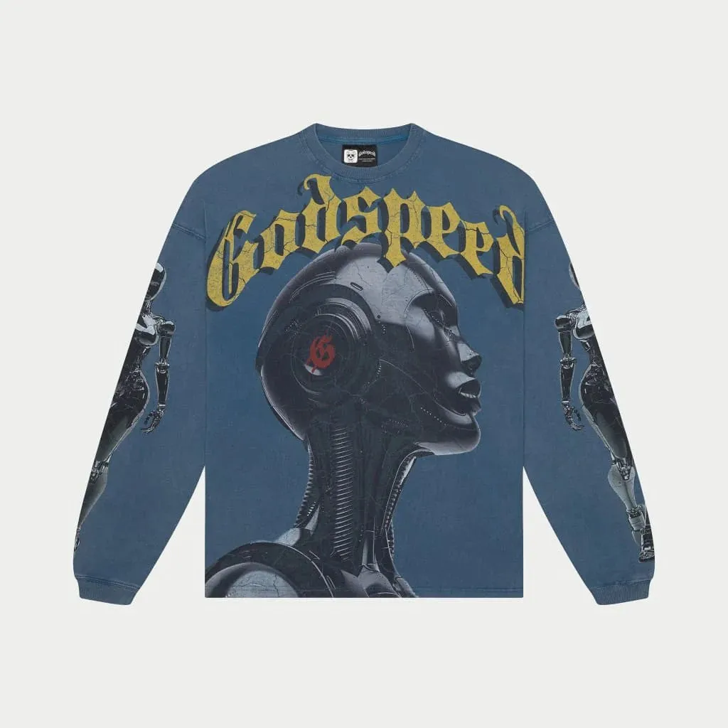 Alexa Long Sleeve Shirt (Blue Wash) - GSALEXABLUWSH