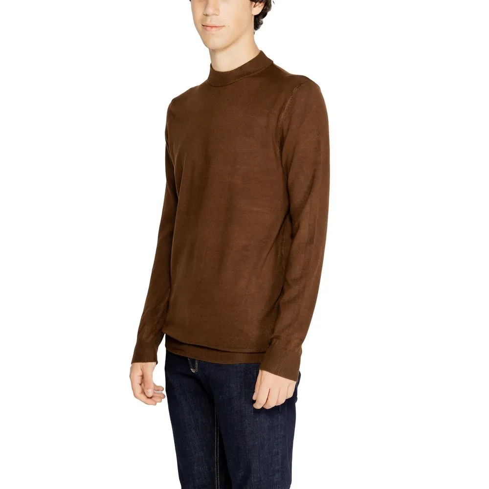 Antony Morato Brown Viscose T-Shirt