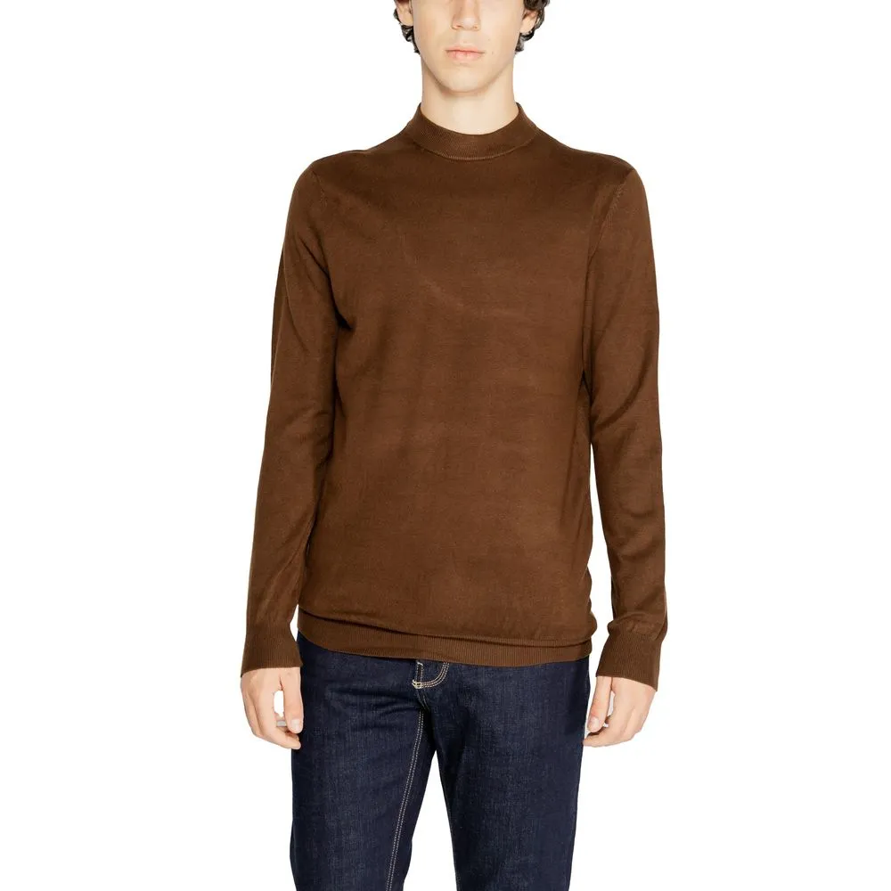 Antony Morato Brown Viscose T-Shirt