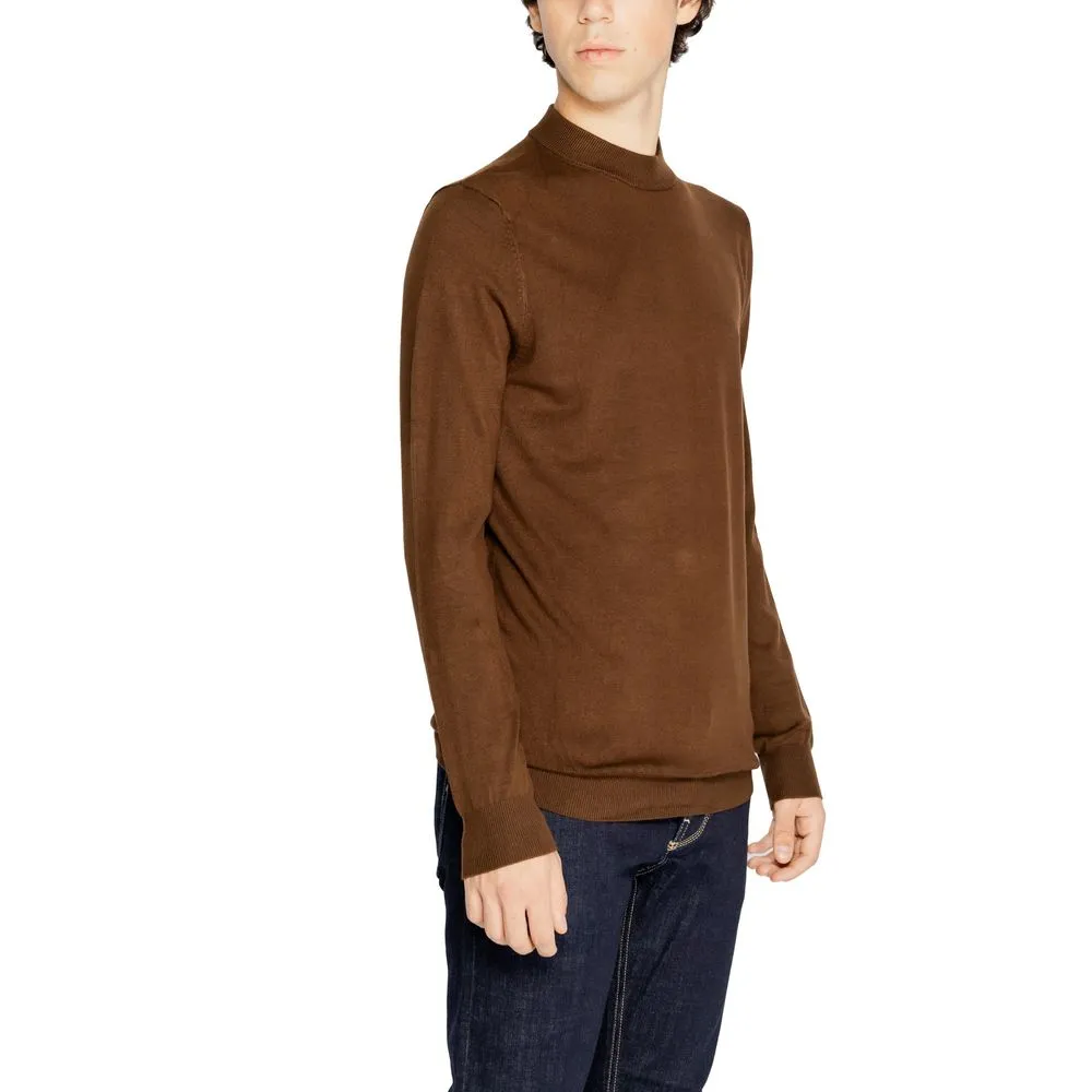 Antony Morato Brown Viscose T-Shirt