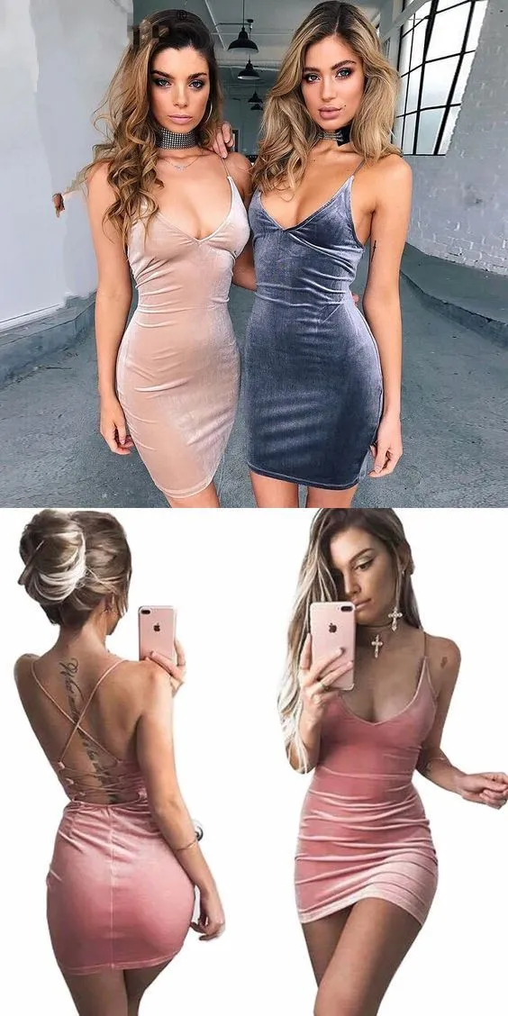 Backless Dresses Blush Dresses Homecoming Dresses Cocktail Ella Dresses HH197