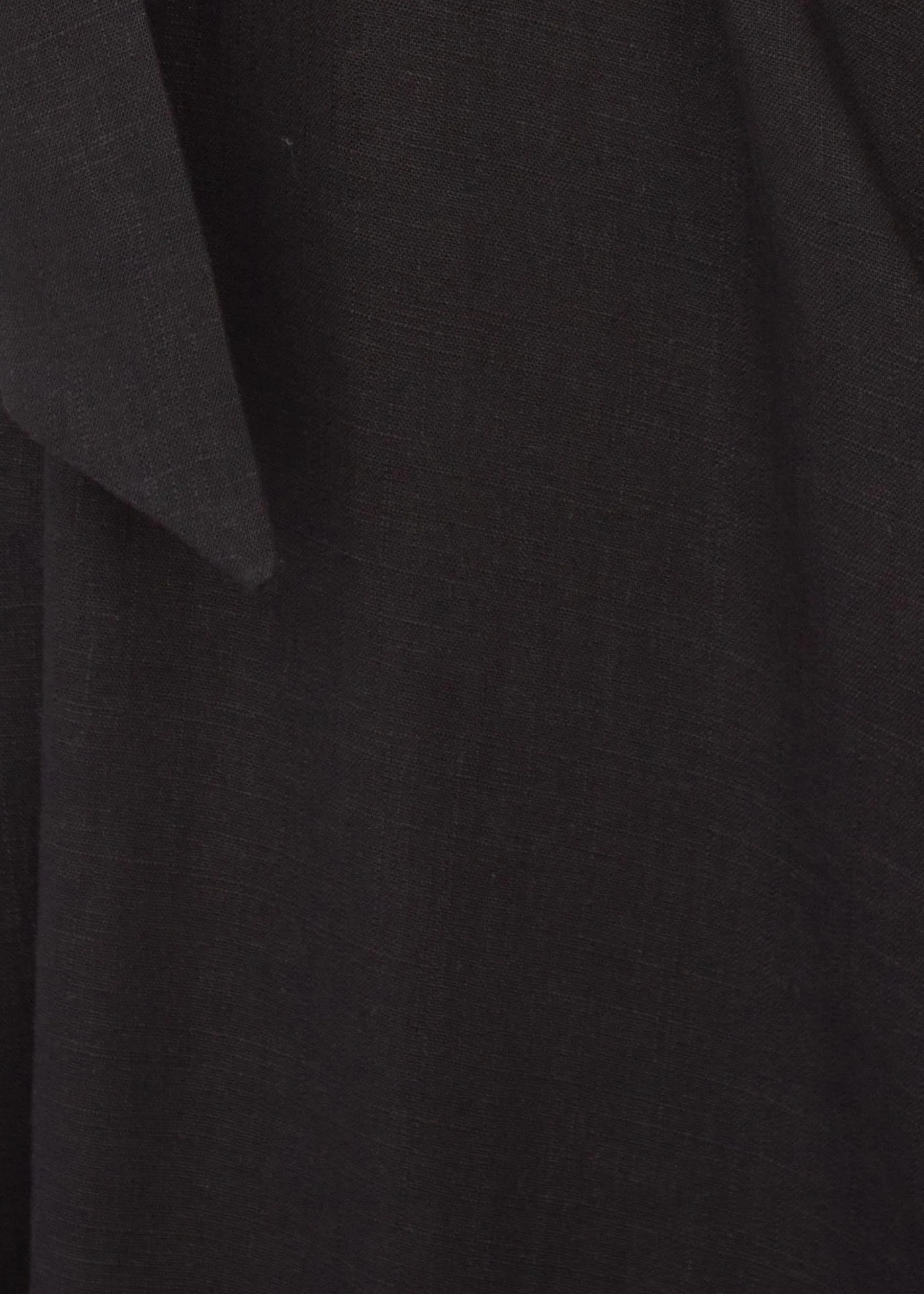 Bayside Linen Midi Dress - Black
