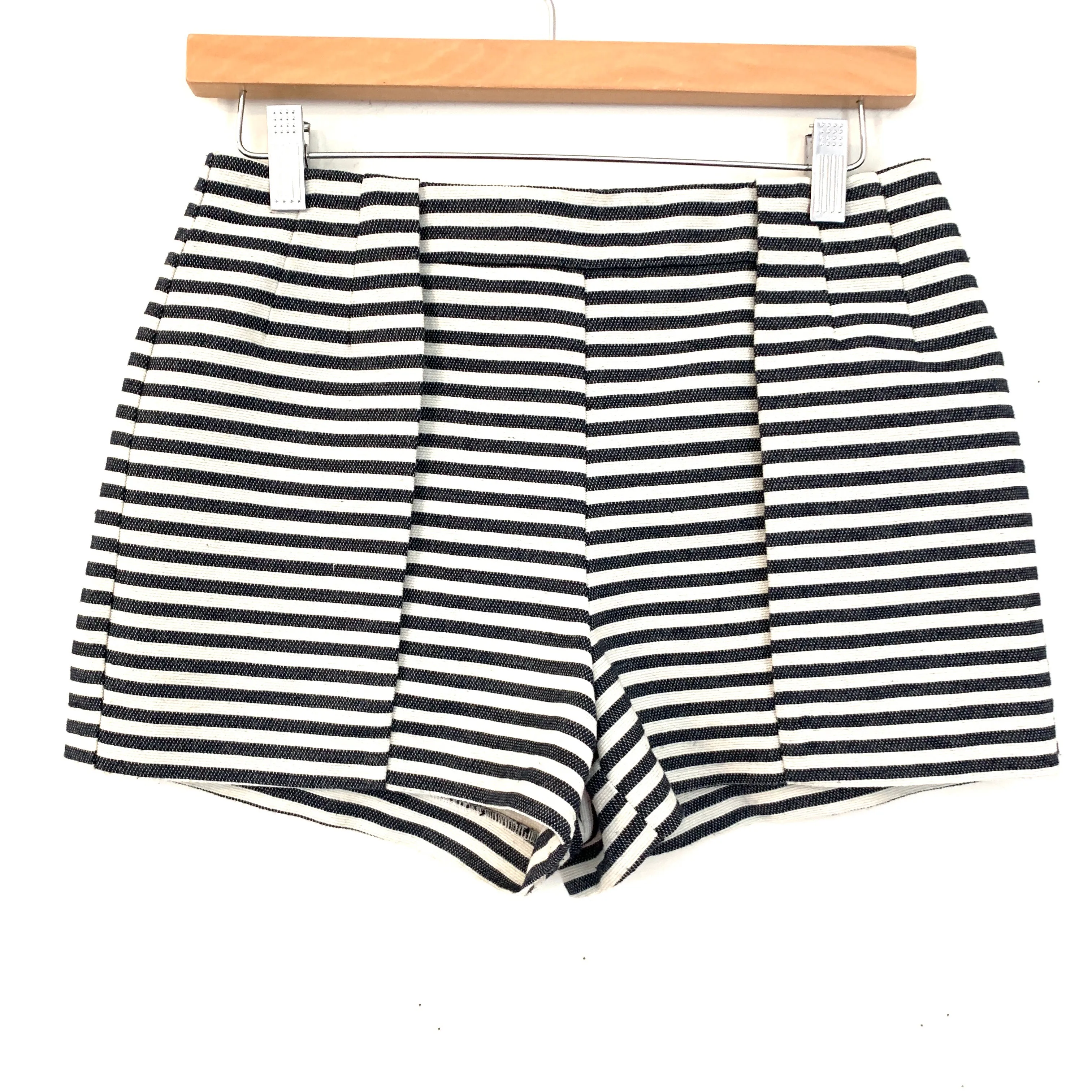 BCNU by H&M Striped Front Pleated Shorts- Size M