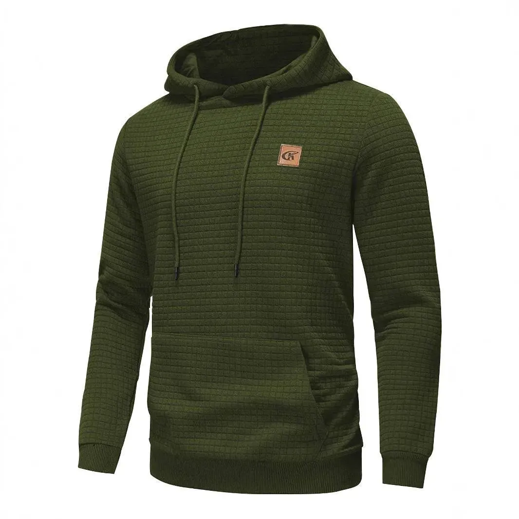 Casual Hooded Sweatshirt Jacket with Round Neck