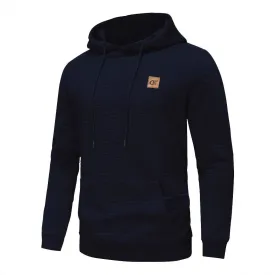 Casual Hooded Sweatshirt Jacket with Round Neck