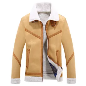 Casual Lapel Collar Thicken Fleece Jacket