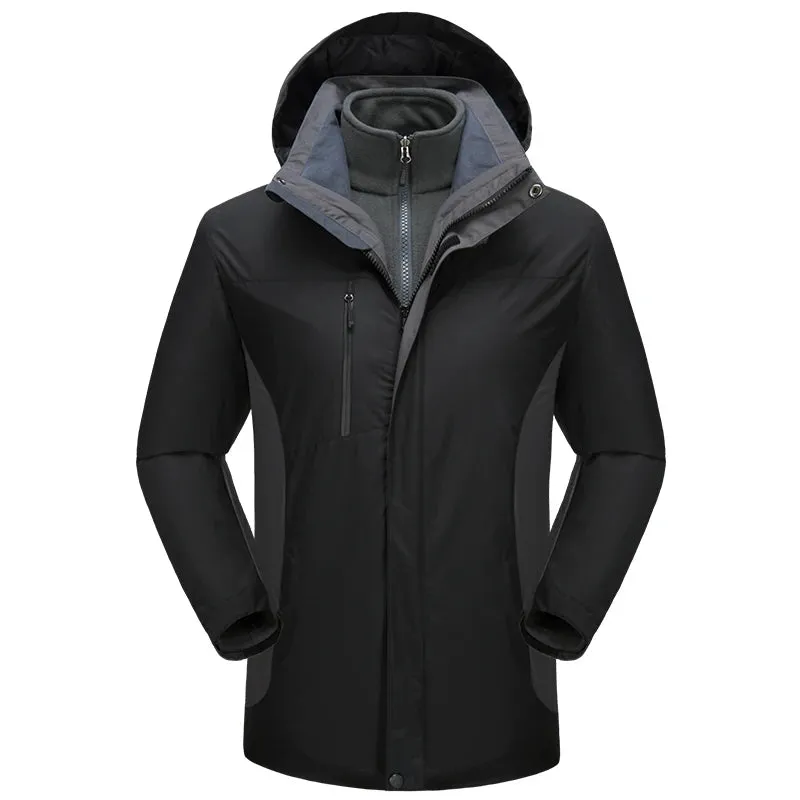 Casual Warm Jacket for Men and Women with Custom Logo Embroidery Three-piece Detachable for Winter Personalized Design