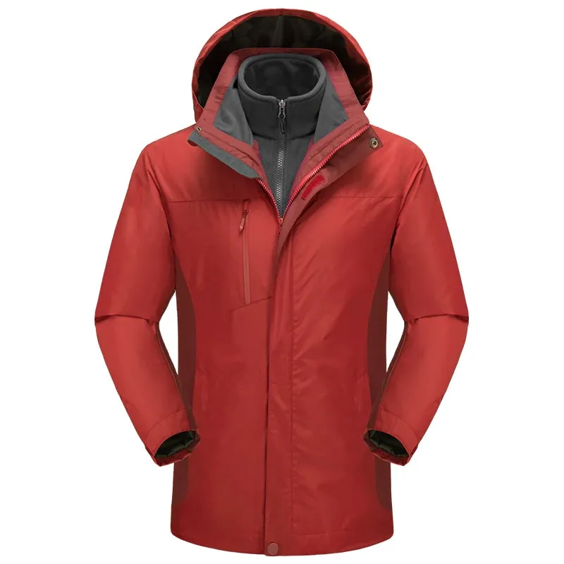 Casual Warm Jacket for Men and Women with Custom Logo Embroidery Three-piece Detachable for Winter Personalized Design