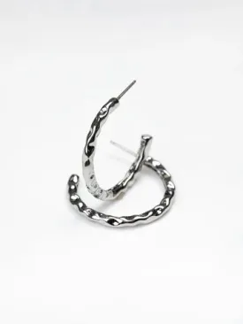 CHARLEY MEDIUM SILVER HOOPS