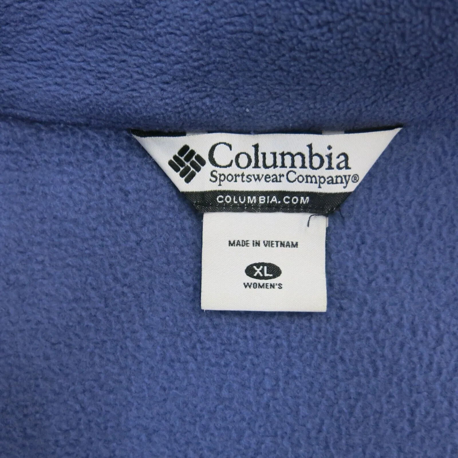 Columbia Jackets Womens X Large Blue Full Zip Up Fleece Long Sleeve Mock Neck