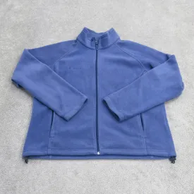 Columbia Jackets Womens X Large Blue Full Zip Up Fleece Long Sleeve Mock Neck