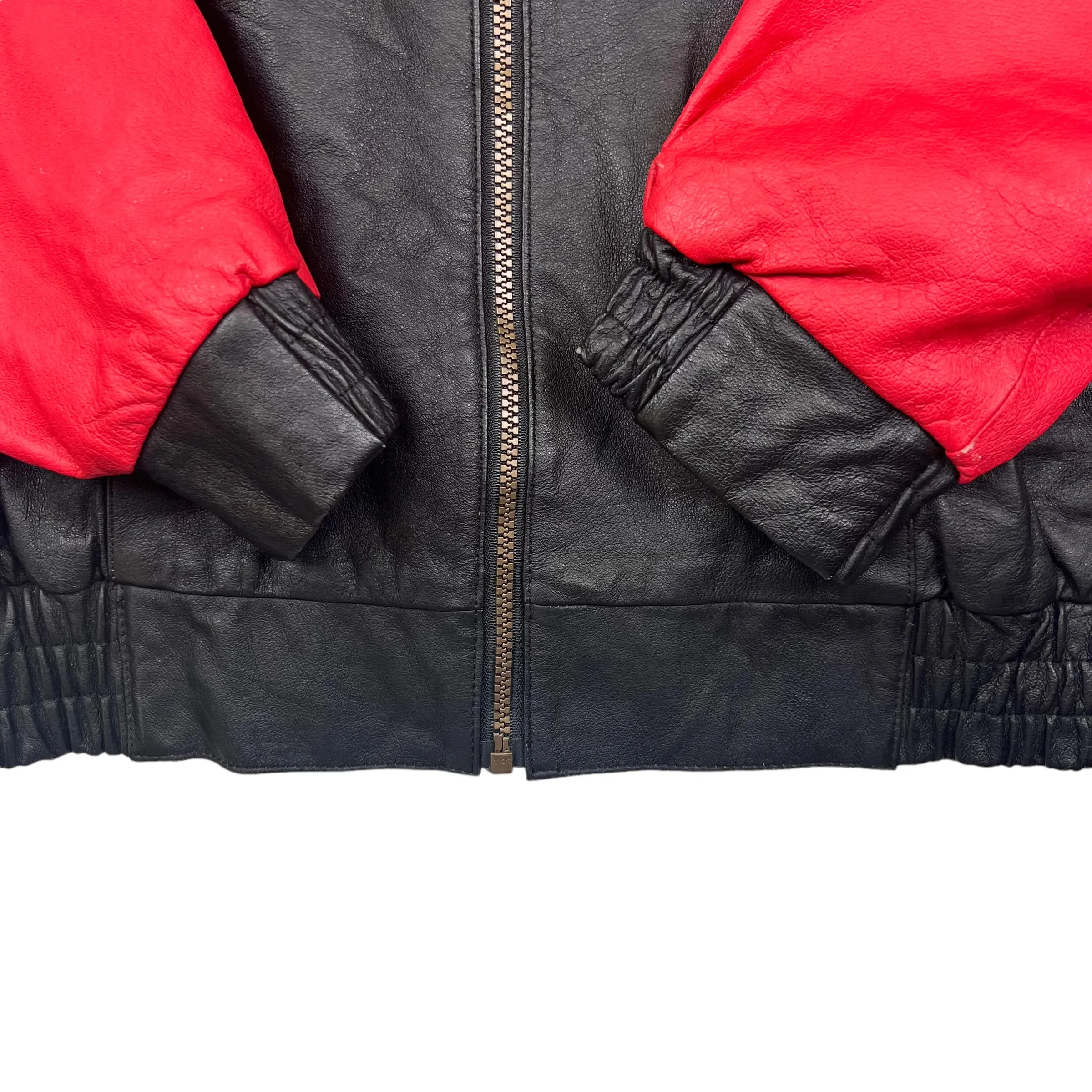 Cosa Nova 70s 'Canada' Black Leather Varsity Jacket