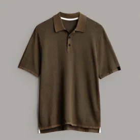 Custom Short Sleeve Polo Collar Men's Knitwear - OEM/ODM Available