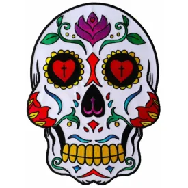 Daniel Smart Sugar Skull Embroidered Iron on Patch, 8.9 x 12 inches