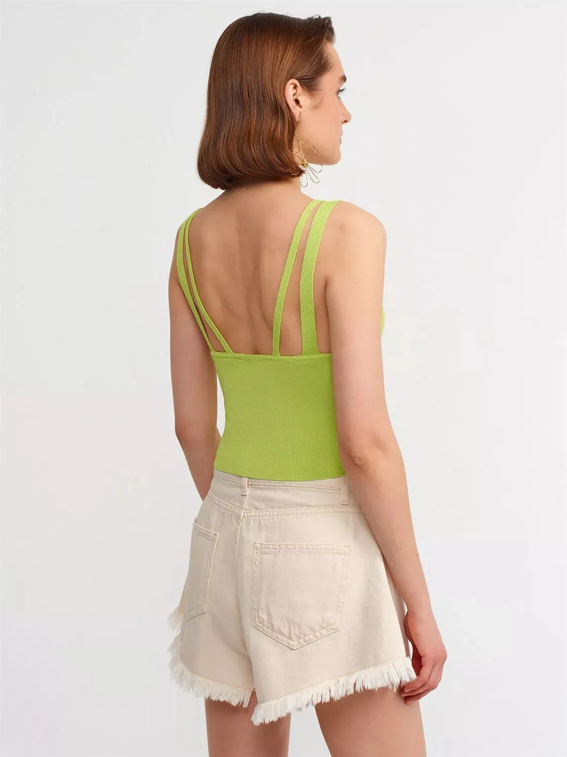 double strap knitwear top