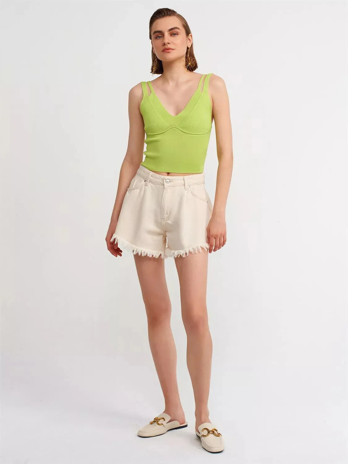 double strap knitwear top