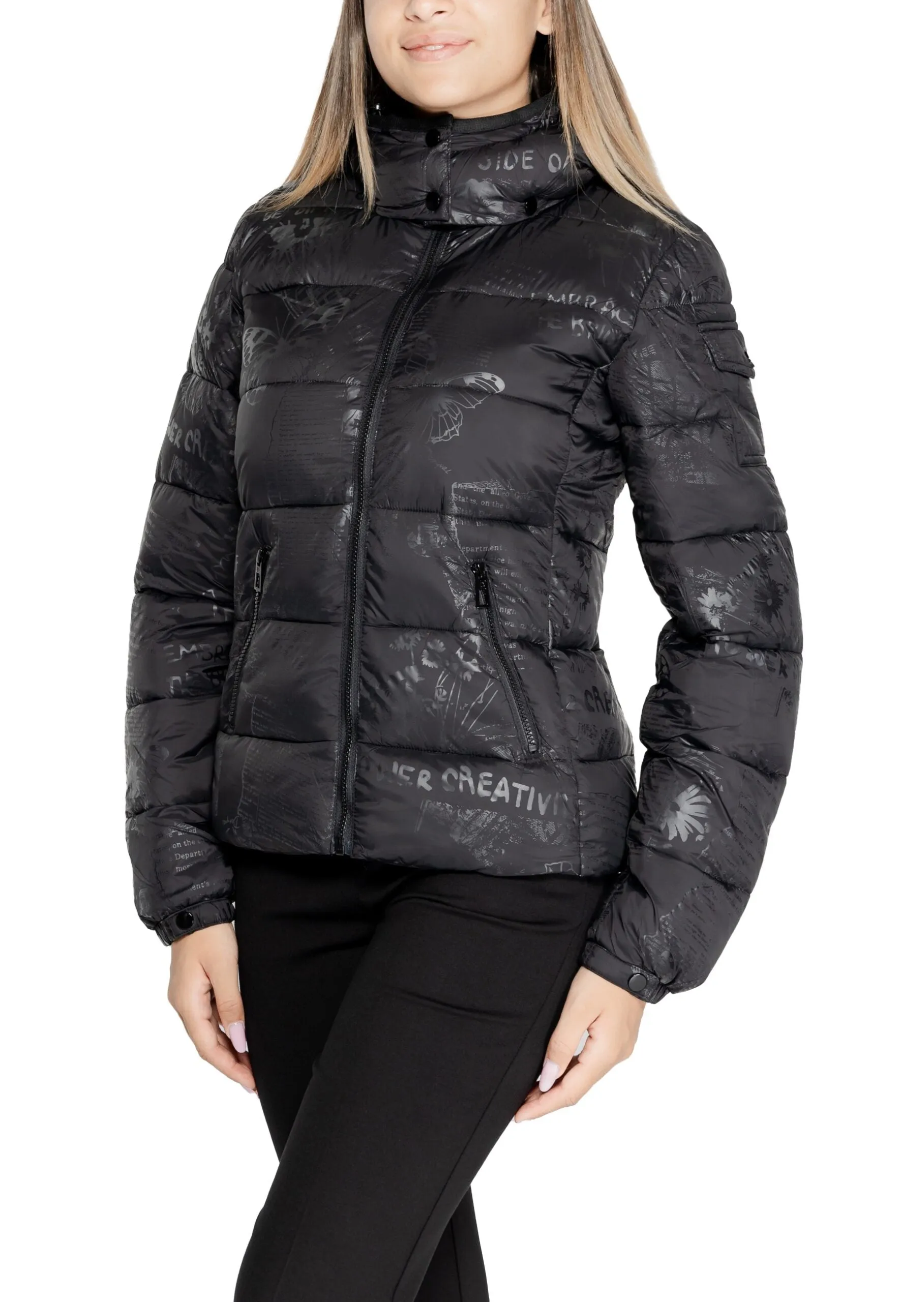 Down jacket Desigual padded_drammen Black