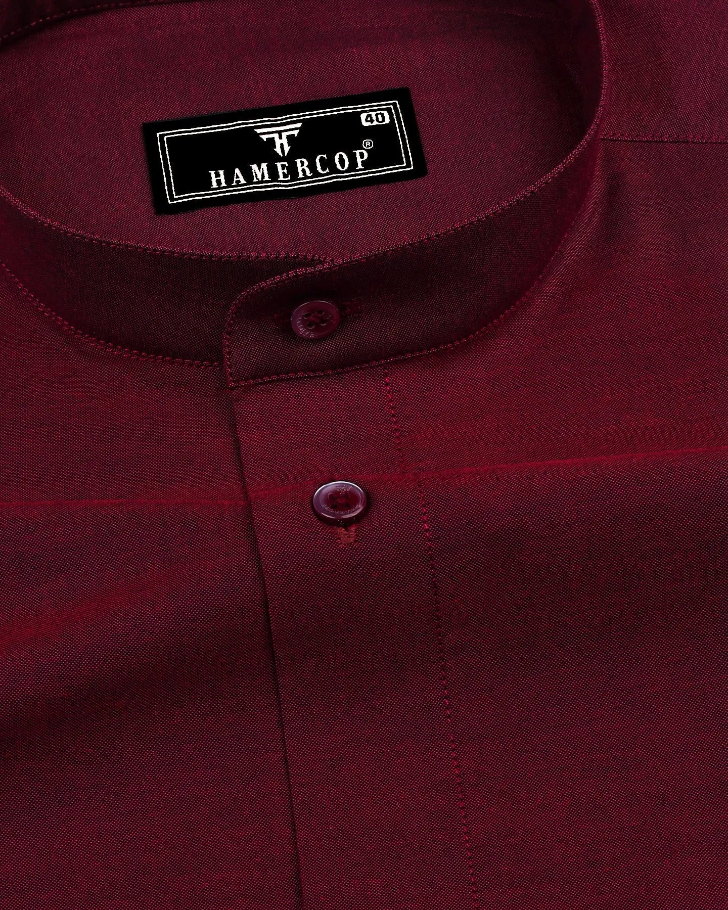 Falu Red Two Tone Chembray Cotton Shirt