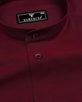 Falu Red Two Tone Chembray Cotton Shirt