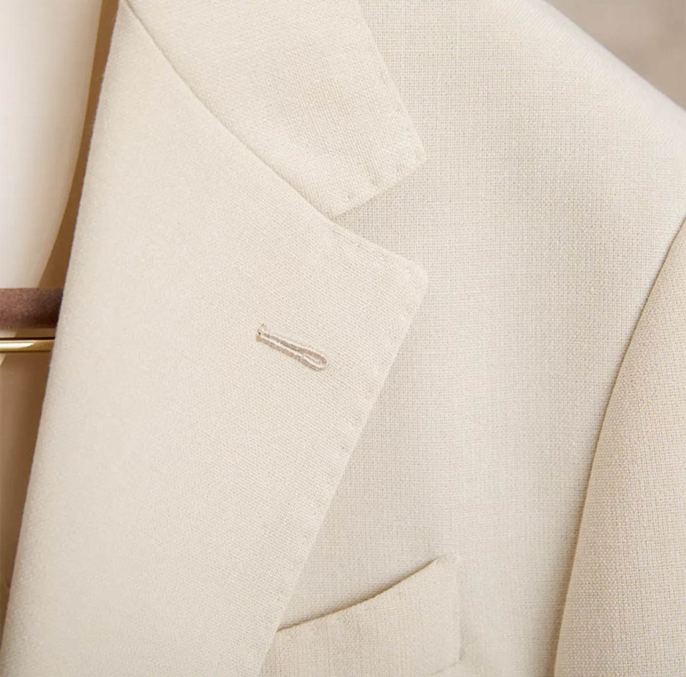 Fashion Men's 2 Pieces Mens Blazer Notch Lapel Linen For Wedding