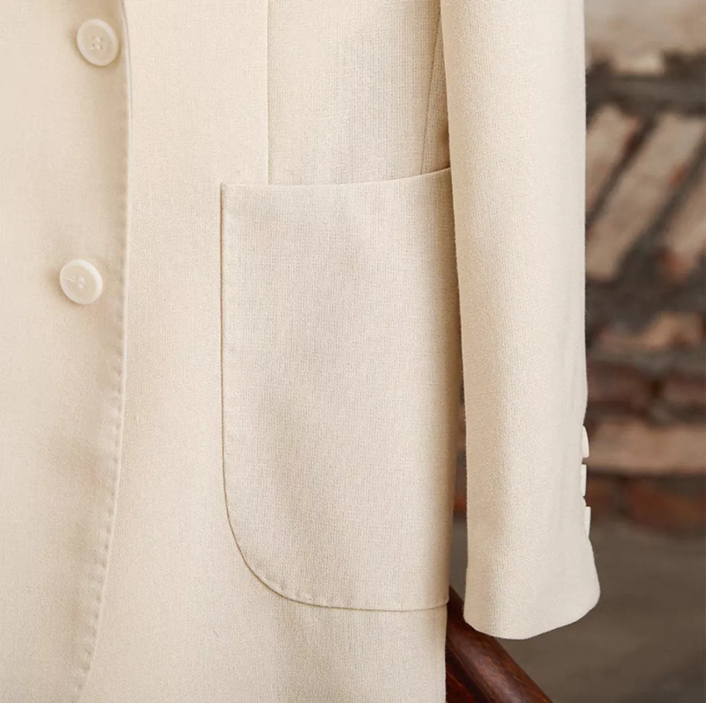 Fashion Men's 2 Pieces Mens Blazer Notch Lapel Linen For Wedding