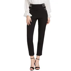 Fashion Mid Waist Slim Pants