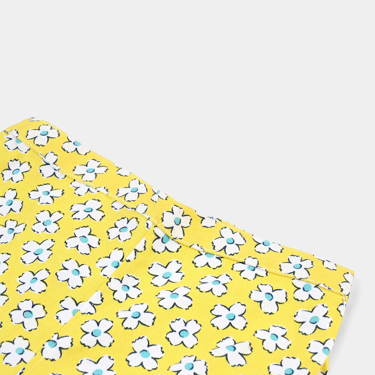 Girls PC Short Small Flower-Yellow