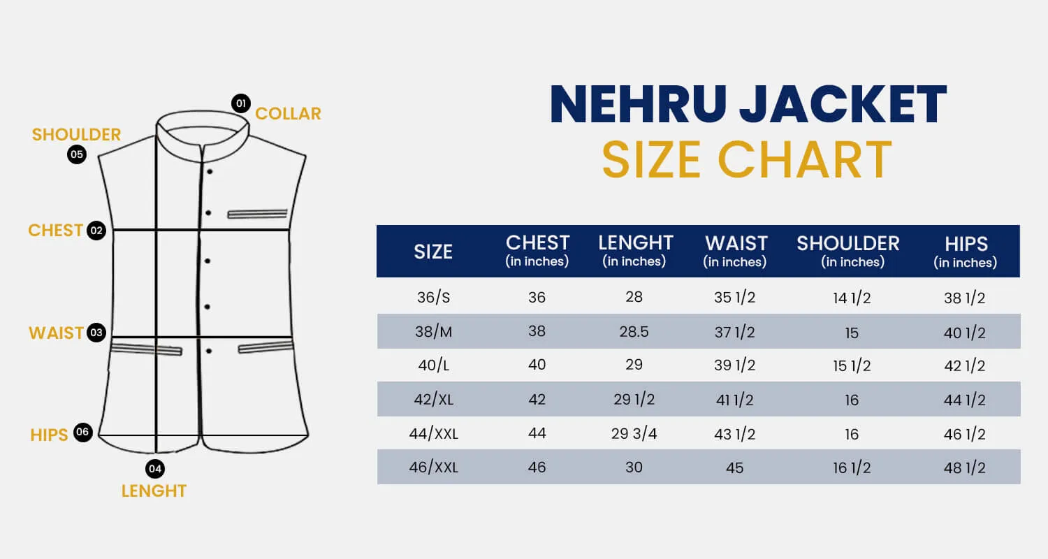 Grey Black Diamond Nehru Jackets