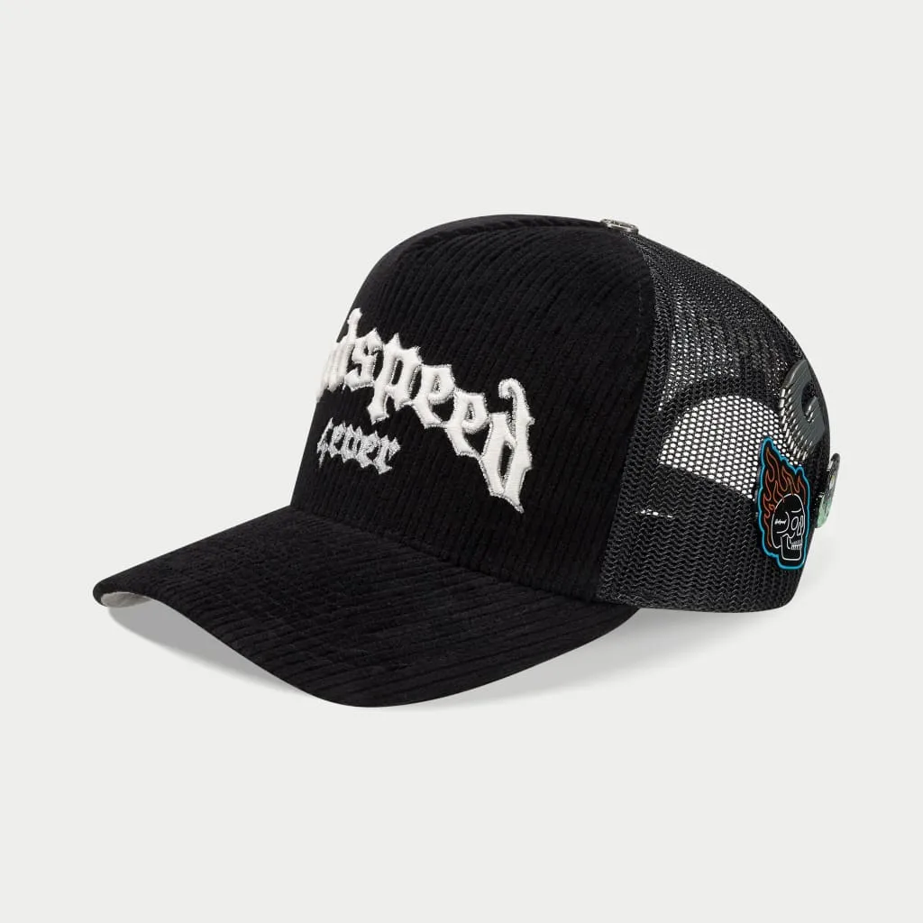 Gs Forever Trucker Hat (Black Corduroy) - GSFTRKHTBLKCD