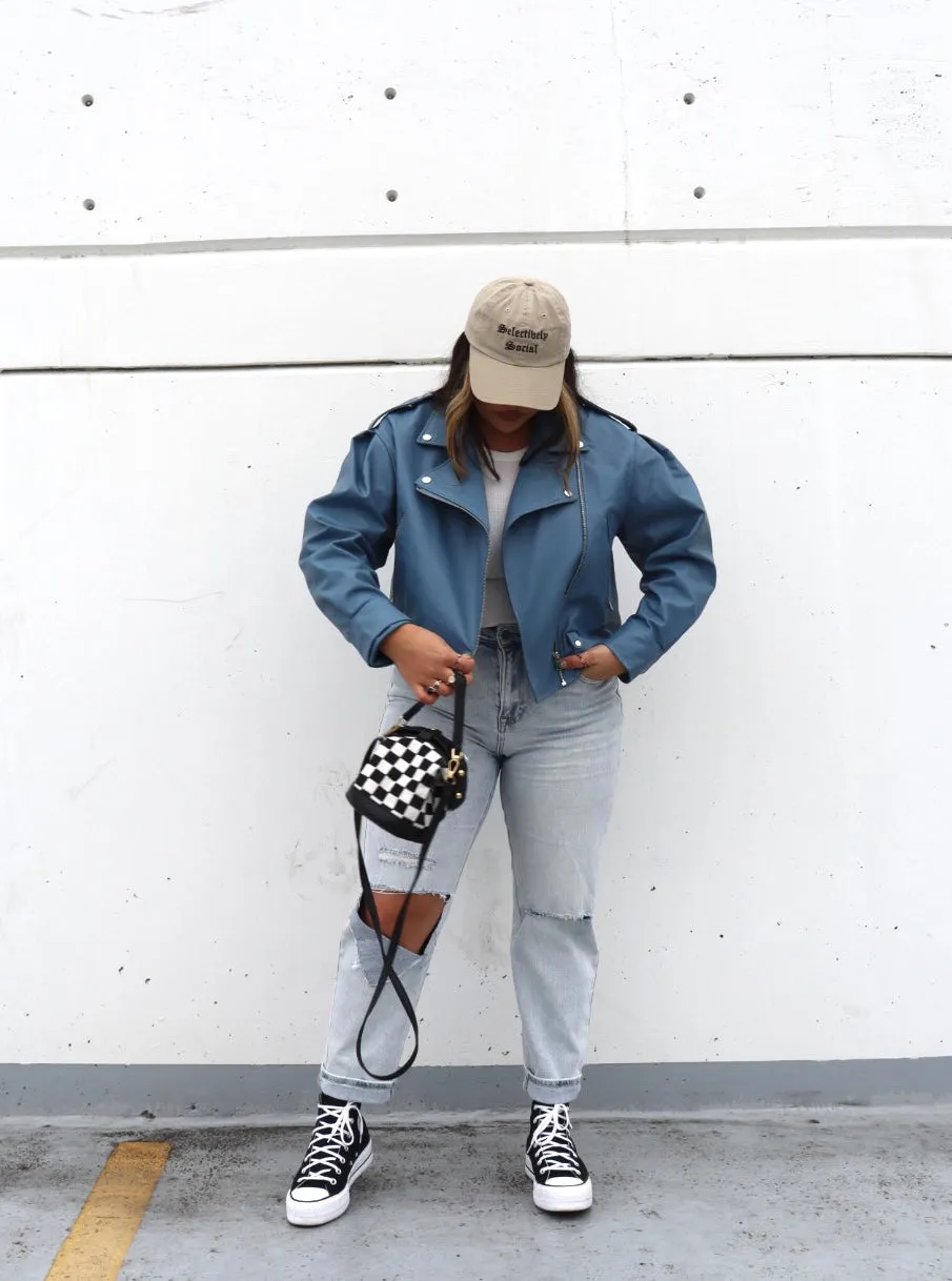 happy hour biker jacket