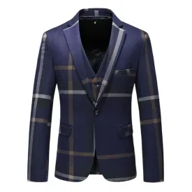 High Quality Dark Blue Grey Blazer Casual Business Jacket
