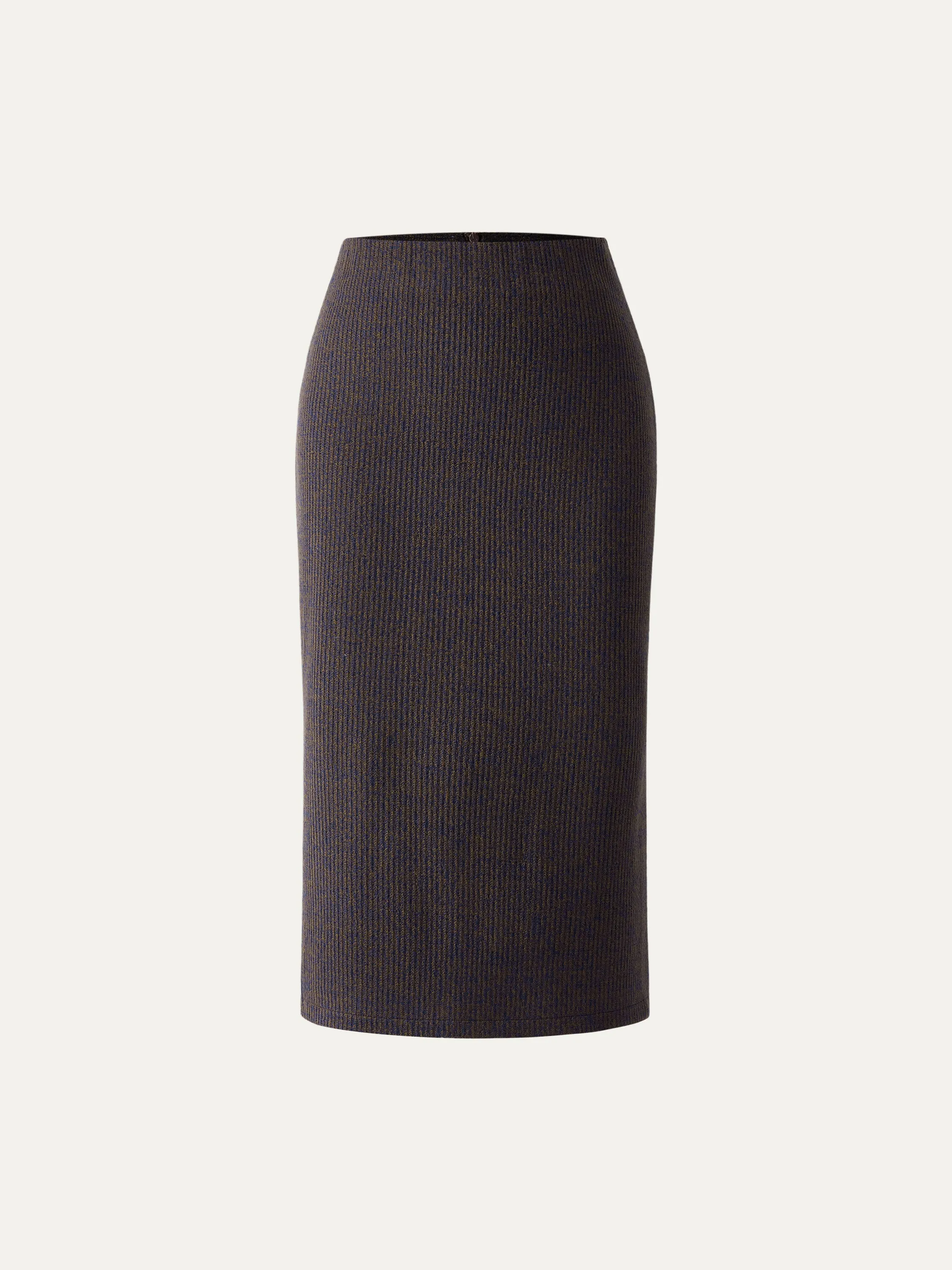 High Waisted Two Side Split Midi Skirt