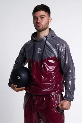 Hybrid Performance Sweat Suit Top - Red/Grey