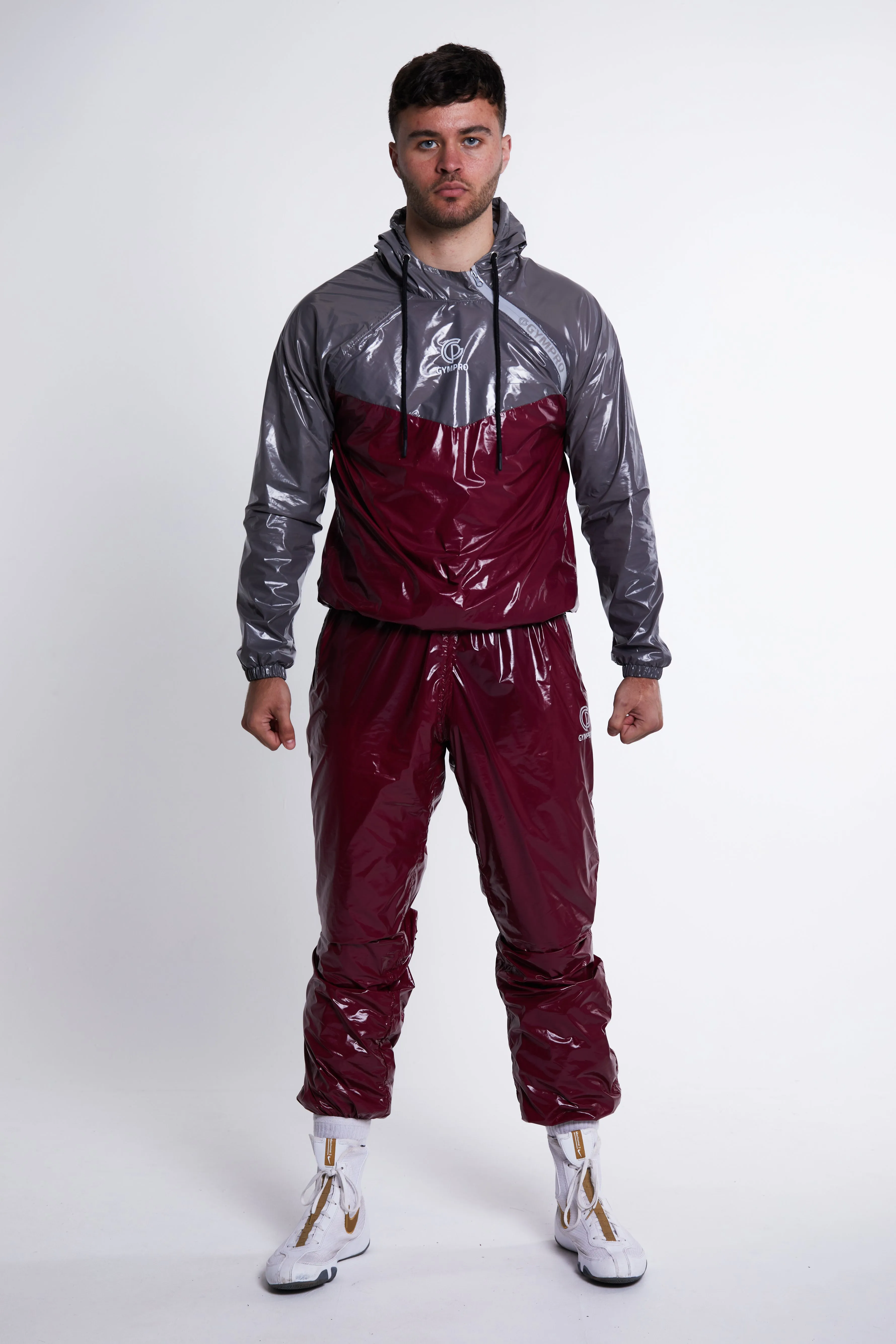 Hybrid Performance Sweat Suit Top - Red/Grey