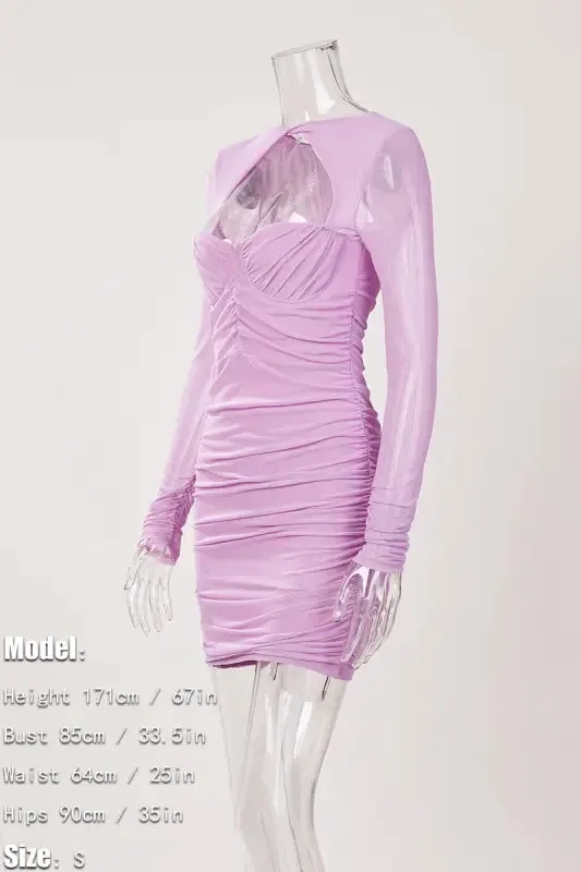 It's My Time Shirring Mini Dress
