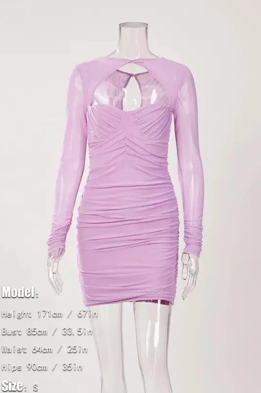 It's My Time Shirring Mini Dress