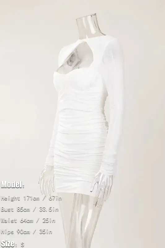 It's My Time Shirring Mini Dress