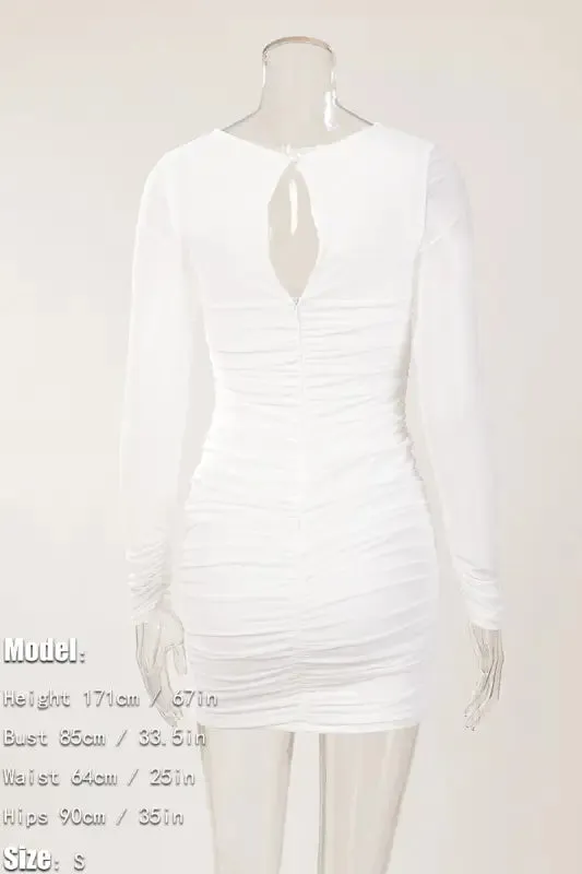 It's My Time Shirring Mini Dress