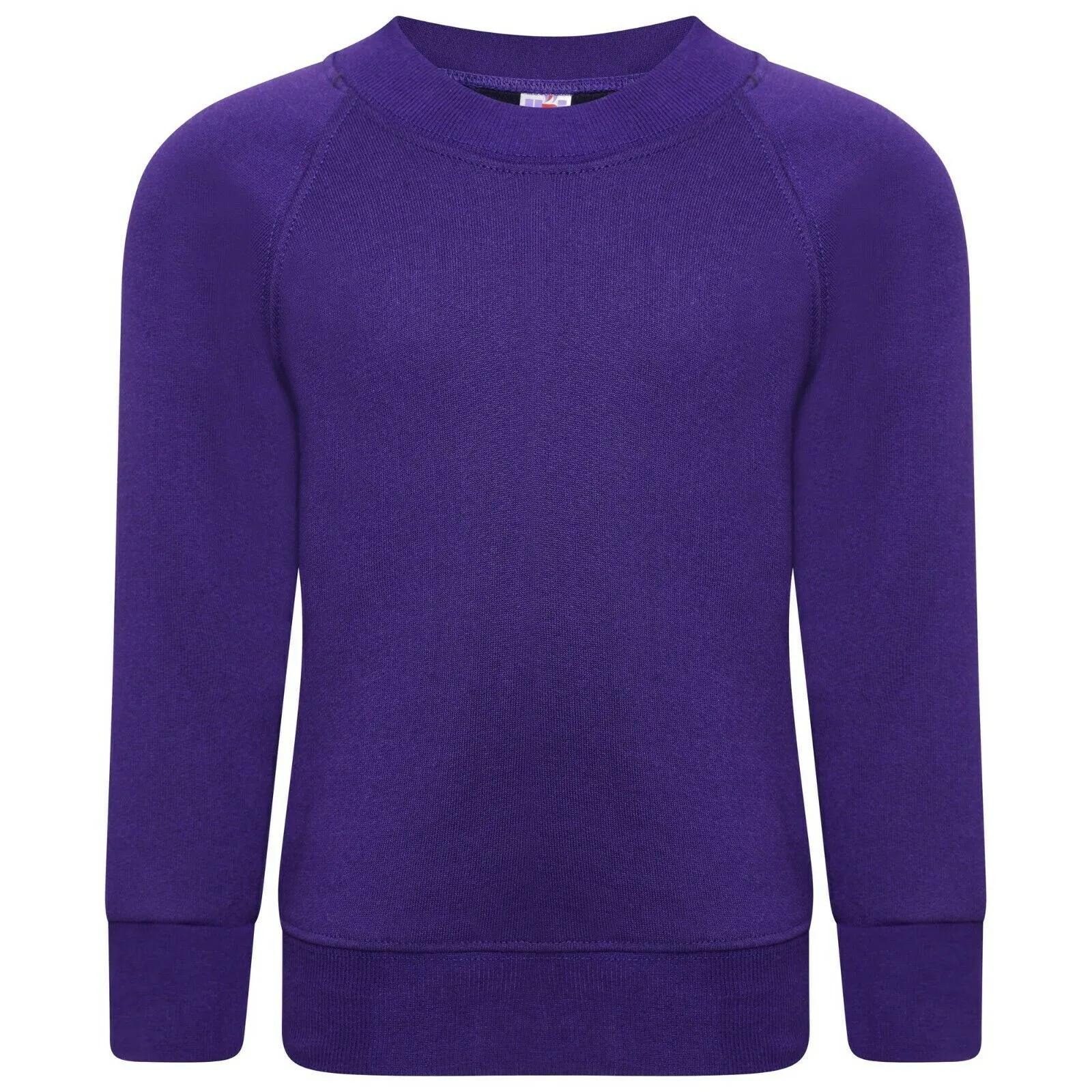 Kids Children Unisex School Uniform Plain Purple Fleece Sweat Shirt