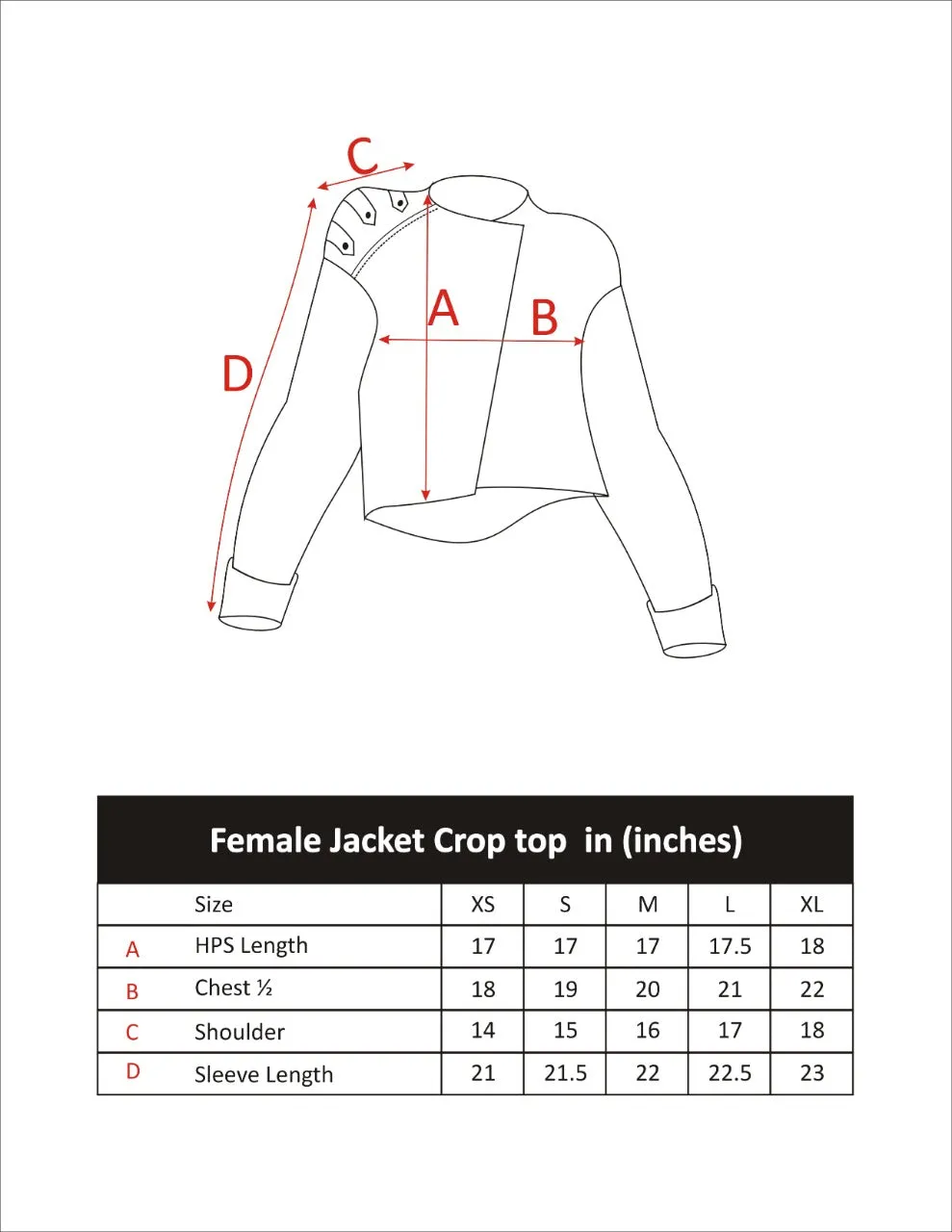 LADIES JACKET RED Embroidered Crop
