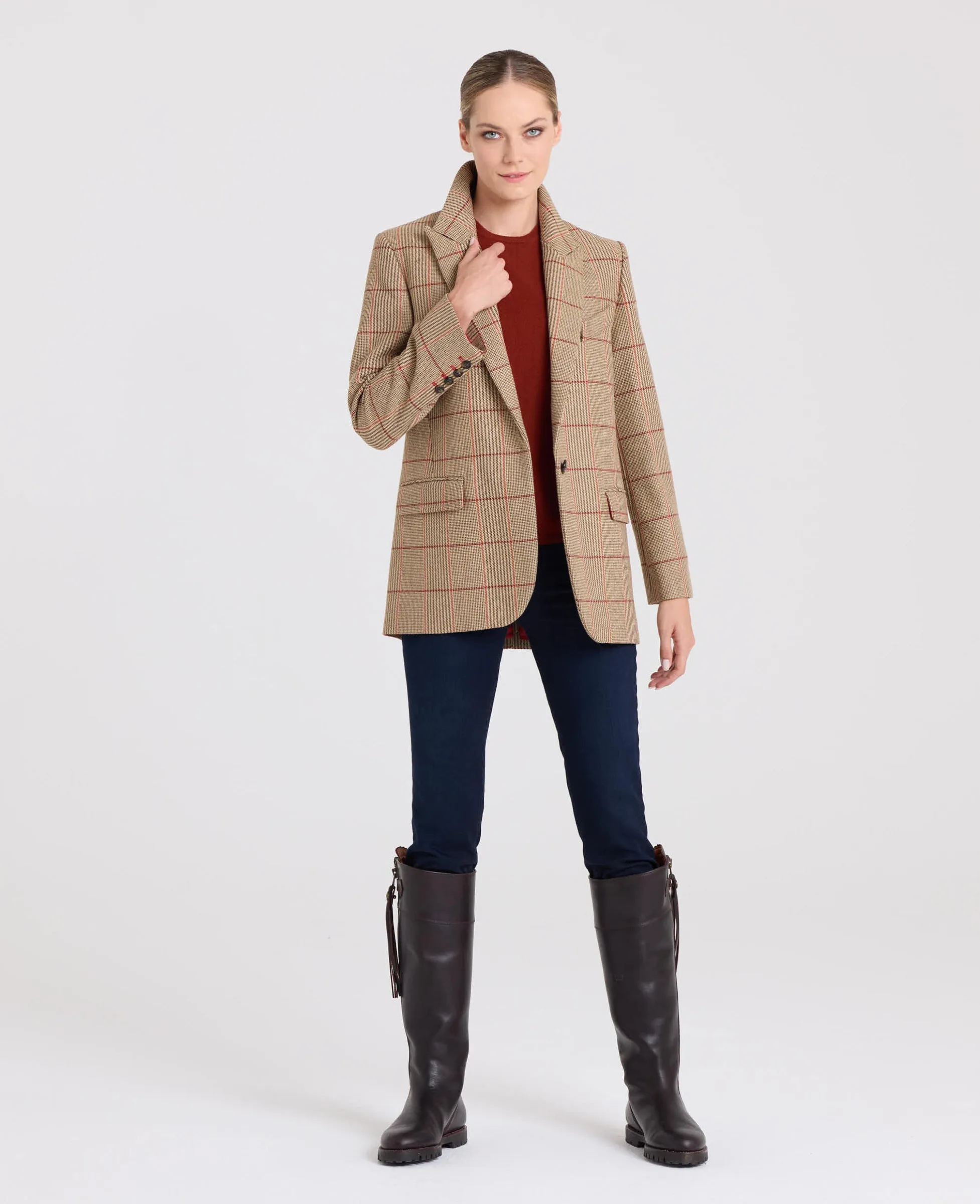 Louise Wool Check Blazer