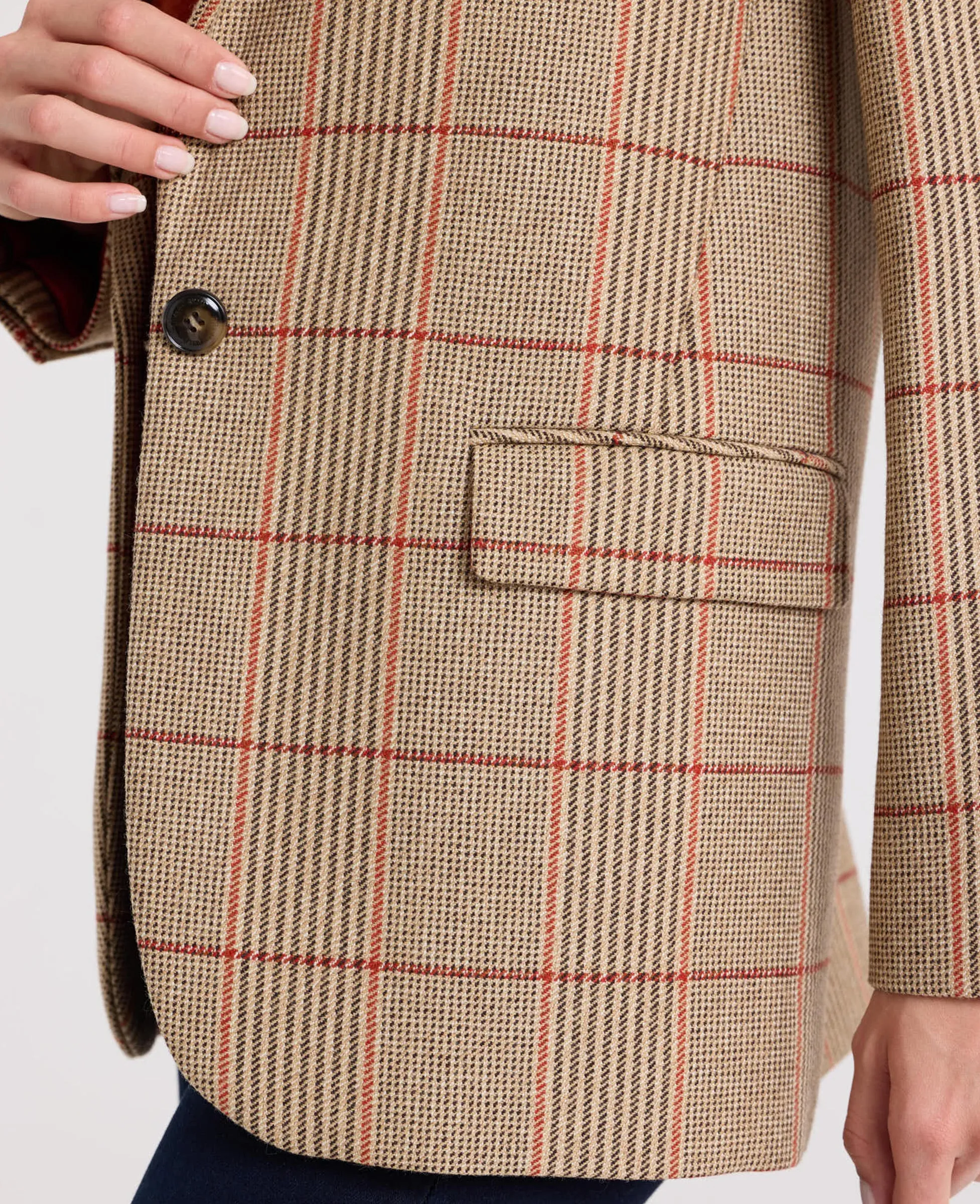 Louise Wool Check Blazer