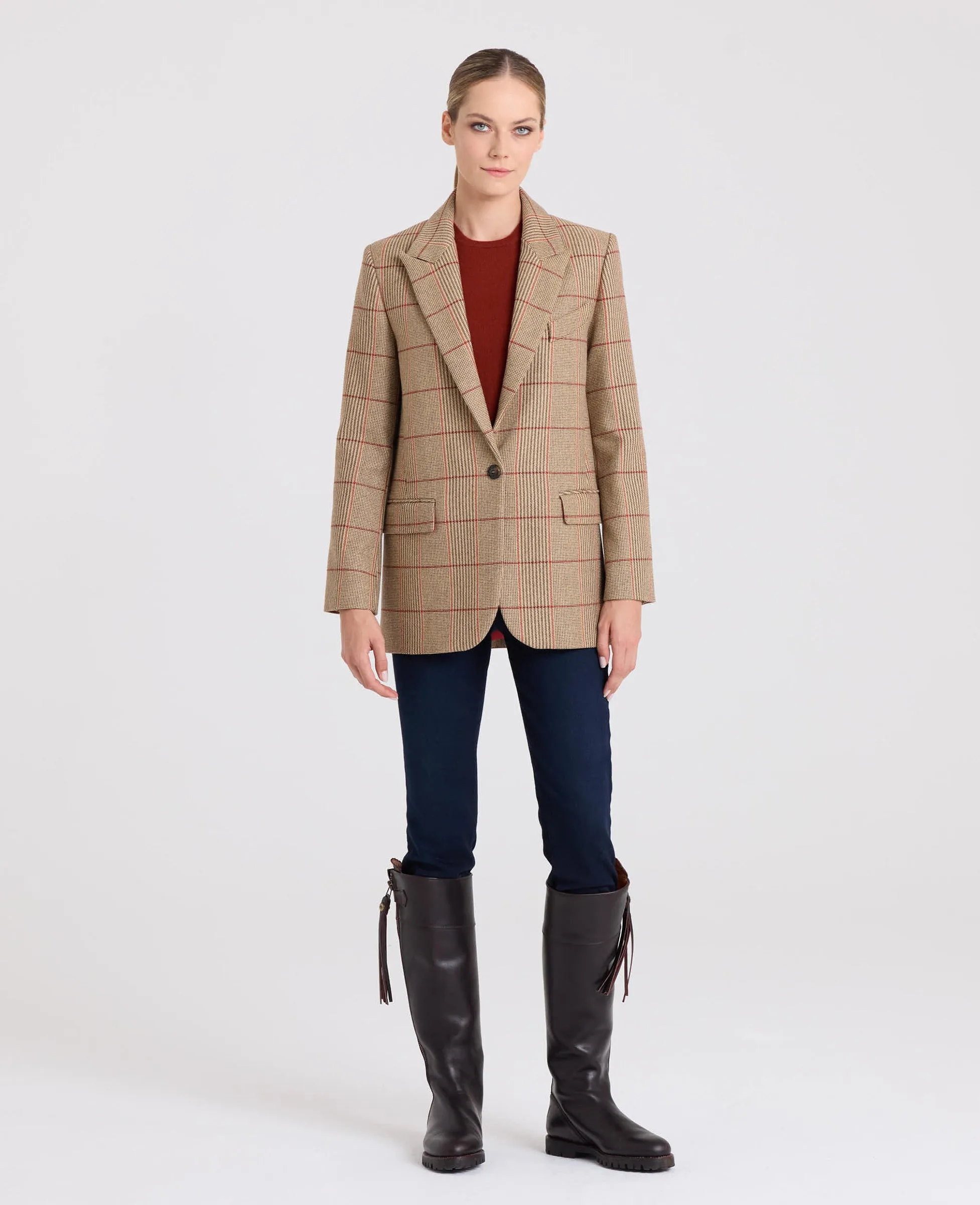 Louise Wool Check Blazer