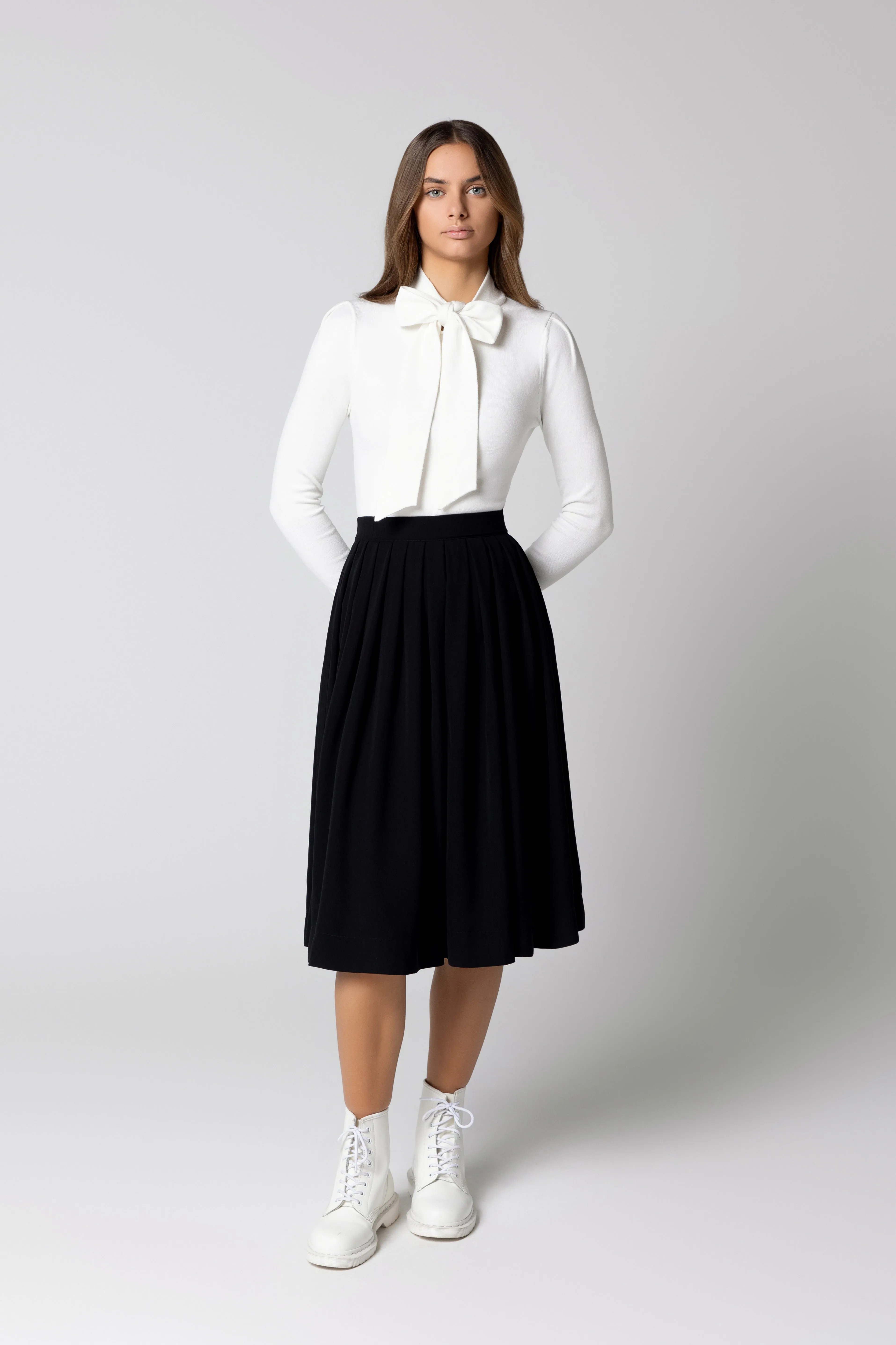 Luna Skirt in Black #4003BW FINAL SALE