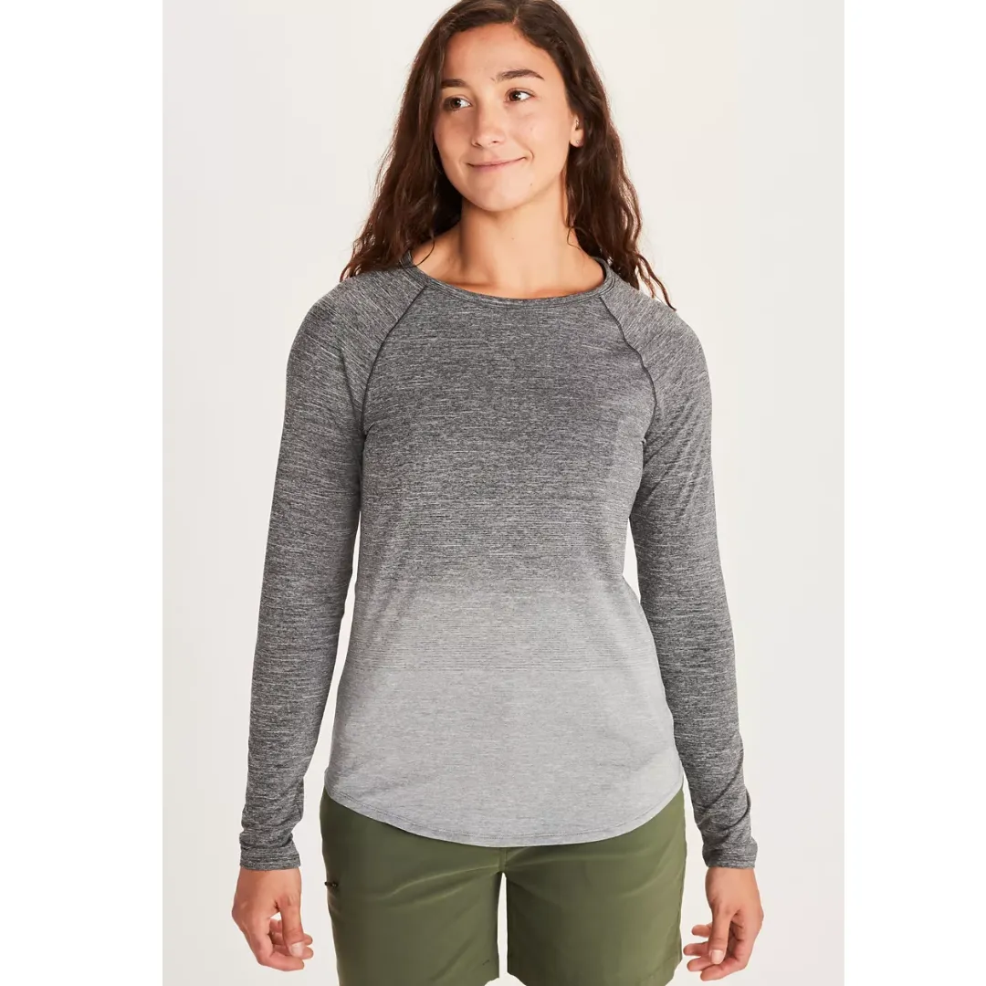MARMOT WMS CABRILLO LS MAGLIA DONNA TRASPIRANTE LEGGERA GRIGIO AZZURRO